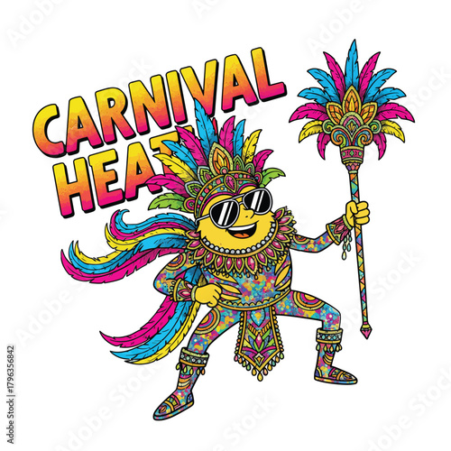 tshirt design carnival-heat-island