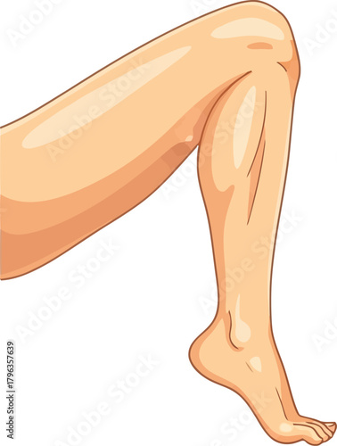 Illustration of a woman's smooth leg