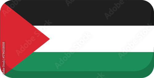 Palestine flag vector - emblematic and iconic representation