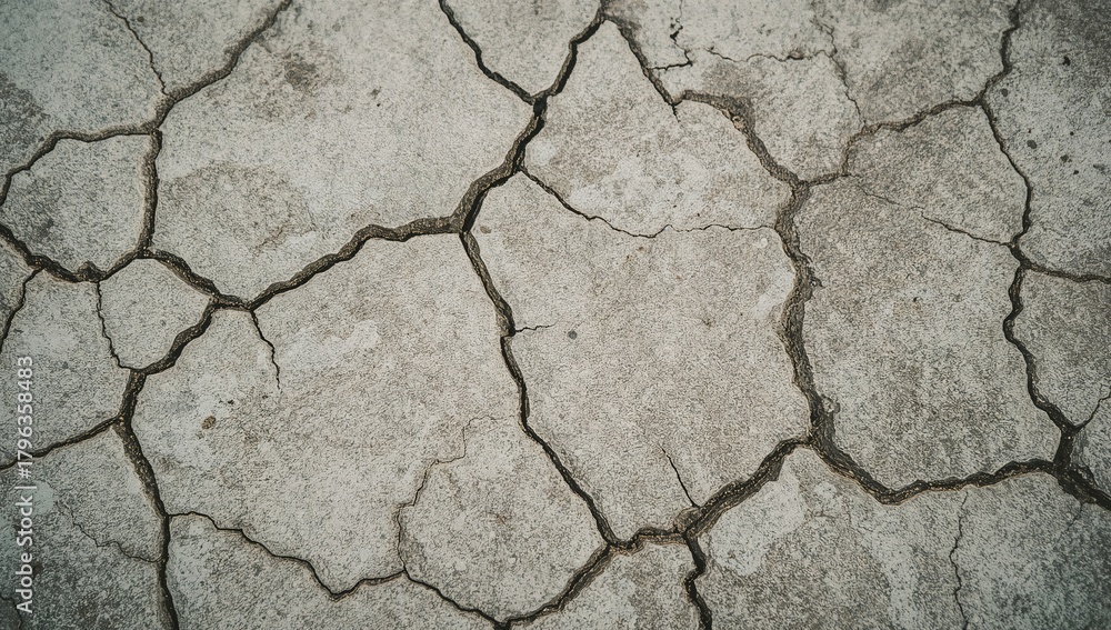 Fototapeta premium Parched Earth Texture Featuring Cracked Ground Landscape