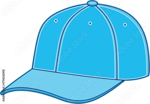 Blue baseball cap illustration