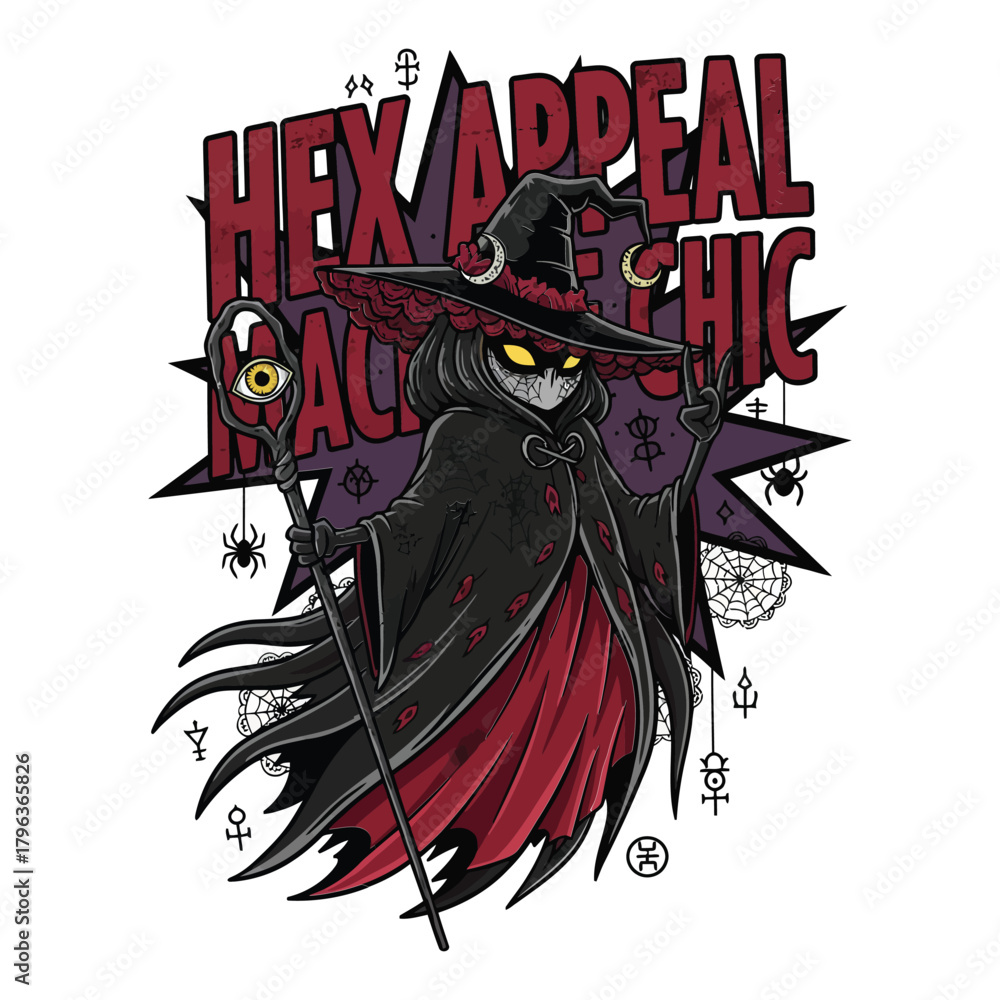 Obraz premium tshirt design hellowen-hexappeal-dark