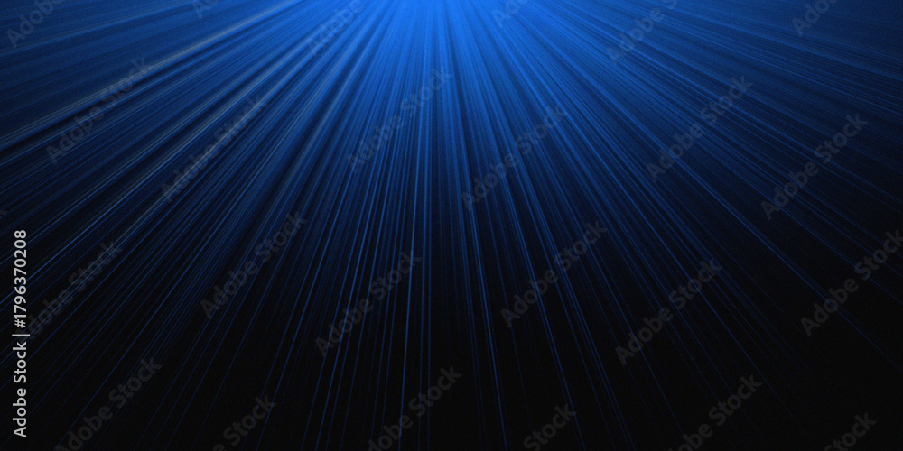 Fototapeta premium Abstract blue soft striped pattern on dark background