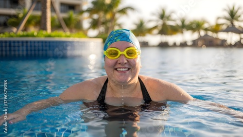 Joyful Plus-Size Women Embracing Freedom Through Swimming