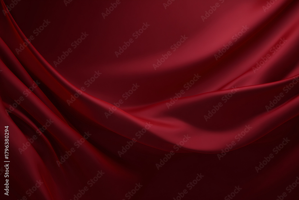 Obraz premium Dynamic Dark Red and Maroon Abstract Waves Wallpaper