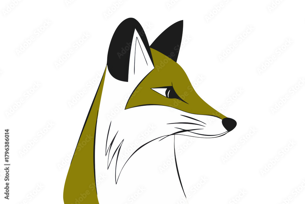 Fototapeta premium An illustration of a fox head