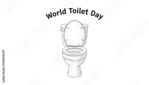 World toilet day celebration with toilet illustration