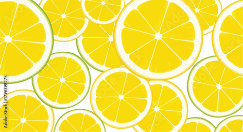 Vibrant Lemon Slice Pattern A Citrus Burst of Freshness.