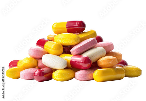 Pile of assorted pills and capsules