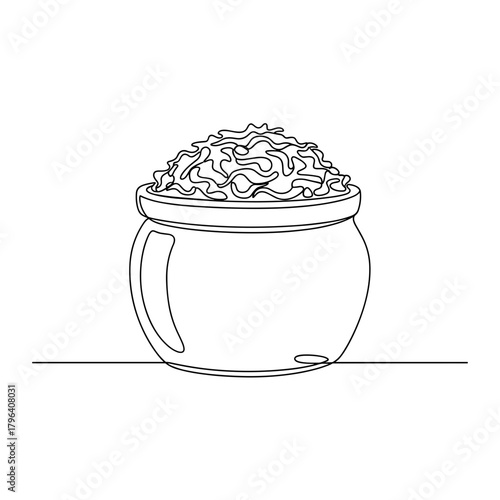 Crock of Sauerkraut – Symbol of Winter Provisions and Rural Simplicity