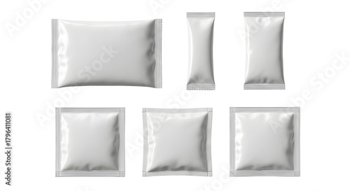 Wallpaper Mural Blank packaging for snacks and food products mock-up on a white background Torontodigital.ca