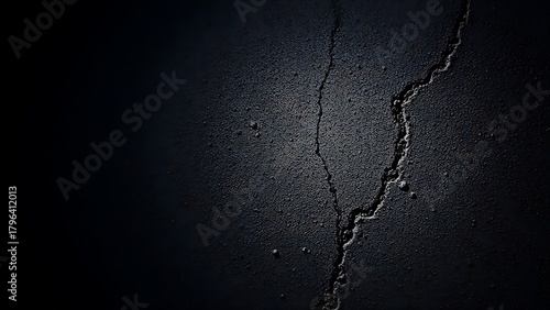 A textured concrete surface captured in macro, highlighting gritty details with dramatic side lighting.