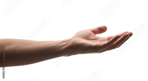 Open hand ready to receive something, symbolizing generosity and offering a helping hand
