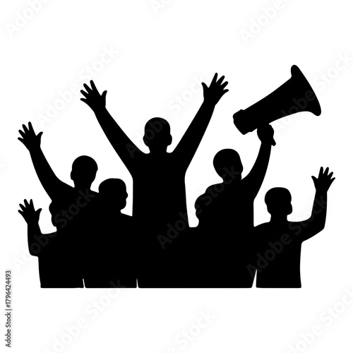 Protest People Megaphone