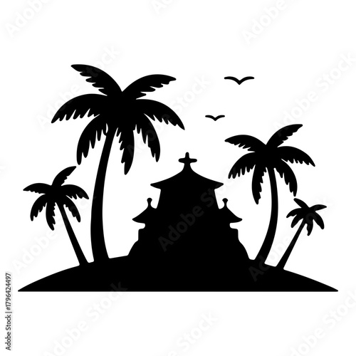 Tropical Island Temple