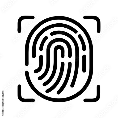 fingerprint biometric security icon