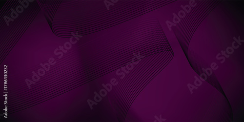 Abstract background using dark pink tones on a black background. The lines and curves are like gentle and flowing waves, creating a modern atmosphere. vector eps10