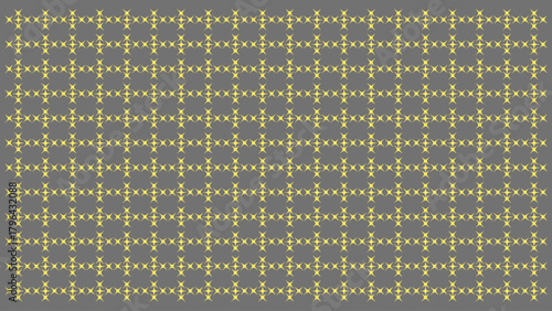 Wallpaper Mural Seamless Geometric Star or Plus Sign Pattern Yellow Lines on Dark Gray Background Torontodigital.ca