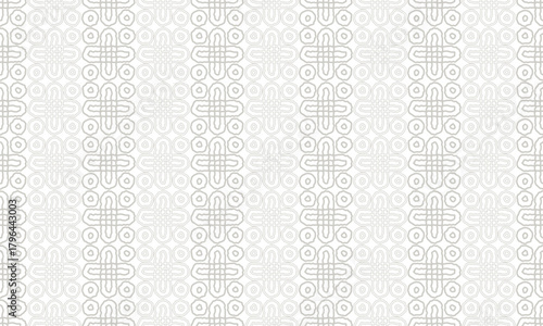 Minimalist Seamless Geometric Pattern Background with Modern Line and Circle Motifs