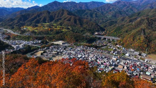 秋の大月市の風景