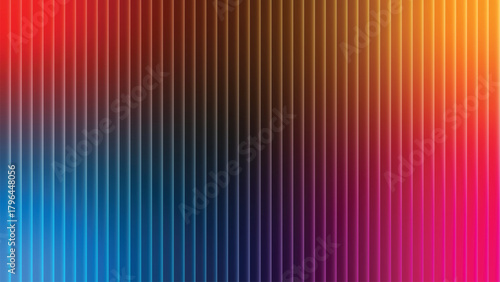 Green vertical ridges layered over navy circular frame, central glowing gradient shape, abstract modern composition with futuristic symmetry and visual depth.