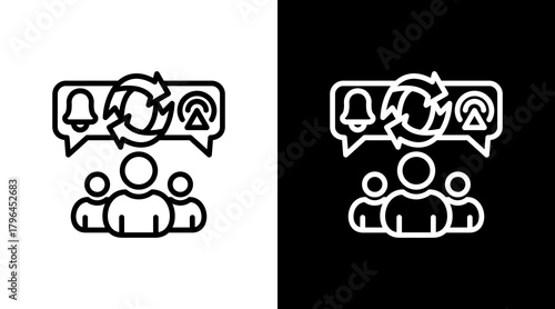 Communication Plan With Icon Set Design	