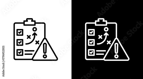 Crisis Plan With Icon Set Design	