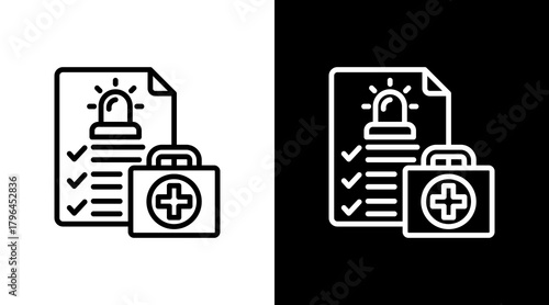 Emergency Response With Icon Set Design	
