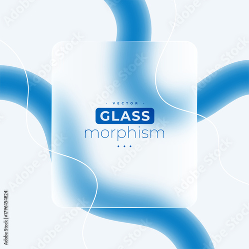 abstract glass morphism background with blank frosted effect