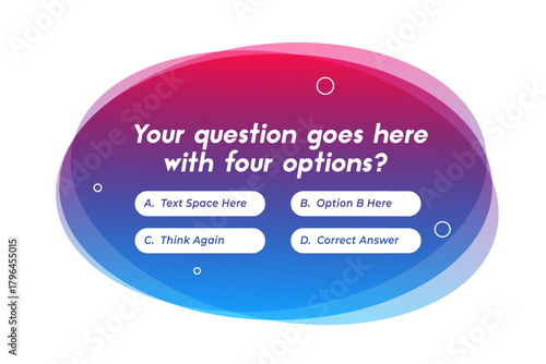 multiple option quiz banner with trivia twist for next lottery event