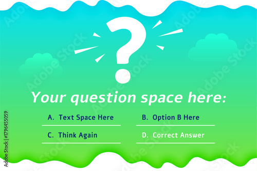 multiple option quiz banner for your next lottery event