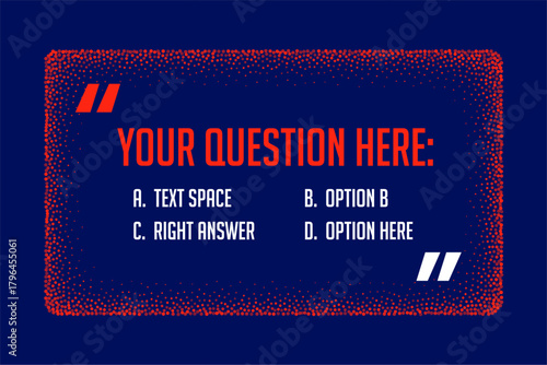 multiple question and answer frame banner for show or test exam vector