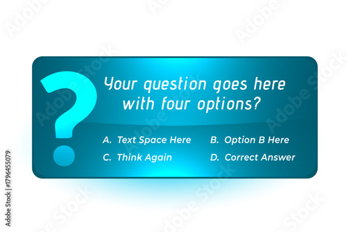 multiple option quiz banner with trivia twist for social media interaction