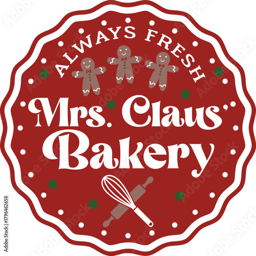 Mrs. Claus Bakery Gift Tag