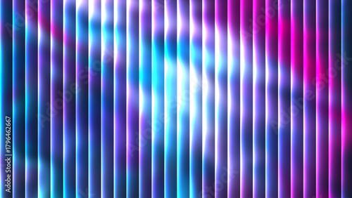 Futuristic glossy stripe background, radiant cyan magenta gradient lines vector wallpaper for digital design
