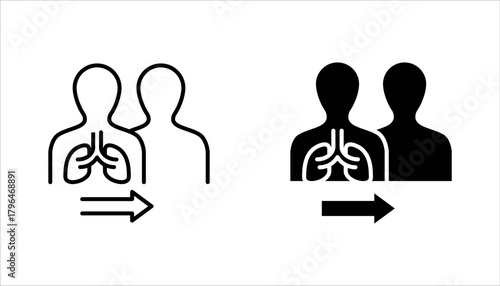 Human organ transplantation icon set. caldiology transplantation concept, human organ donation, vector illustration on white background