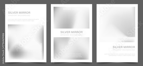 Luxury metallic background. Silver mirror gradient. Chrome foil for wallpaper, posters, or web design. Vector illustration.