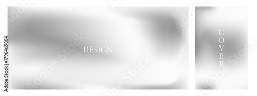 Whisper thin foil texture. Delicate silver mirror gradient for aesthetic and refined designs. Vector illustration.