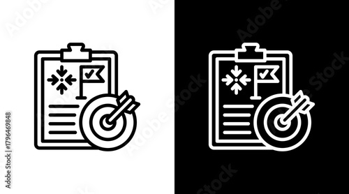 Goal Setting With Icon Set Design