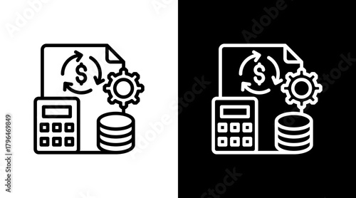 Financial Planning With Icon Set Design