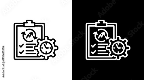 Time Management With Icon Set Design