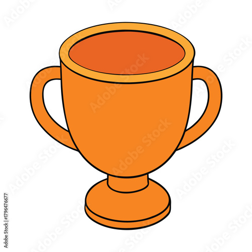 A vibrant ceramic orange cup with a smooth finish, perfect for sipping hot beverages, adding a cheerful pop of color to any kitchen or cozy coffee moment.
