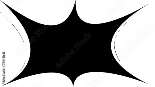 silhouette. of torn cloth. Cartoon style. negative silhouette.