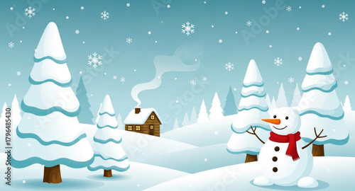 snowman in the forest