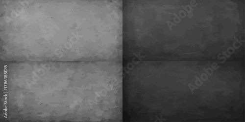 Dark grunge black and white texture background with rough old gray concrete wall surface pattern