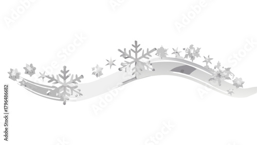 Silver snowflake winter background design vector illustration for christmas holiday season decoration