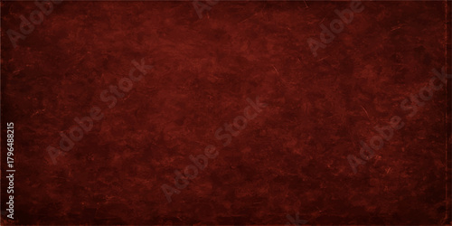 Dark red grunge background with textured brown paper pattern and vintage antique wall design