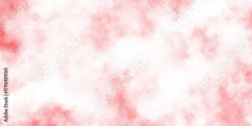 A soft abstract watercolor background with blended shades of crimson and white creates a delicate ethereal texture