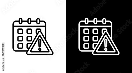 Schedule With Icon Set Design