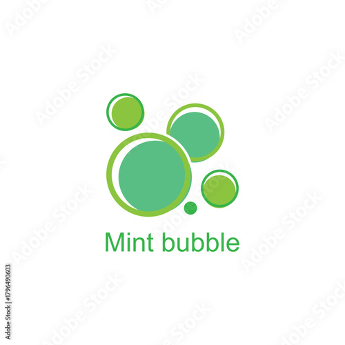 Simple mint logo leaf vector and symbol